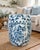 Chinoiserie Vintage Blue & White Chinoiserie Porcelain Garden Stool With Double Coin & Floral Medallions For Sale - Image 3 of 9