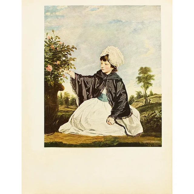1950s 1956 After Reynolds "Lady Caroline Howard", Vintage Full-Color Print For Sale - Image 5 of 7