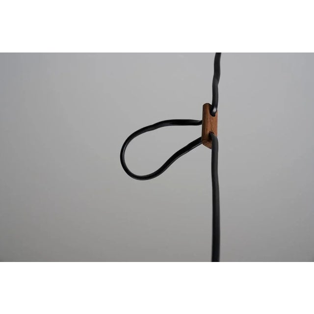 Luxus Mid-Century Green Glass Cylinder with Wooden Stem Luxus, Sweden, 1960s For Sale - Image 4 of 8