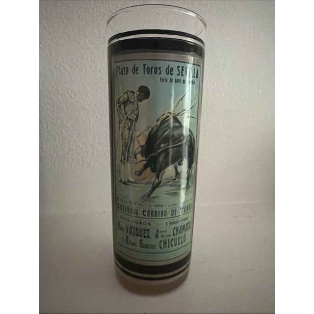 Stunning Set Of 4 Vintage Bullfighting Cocktail Glasses From Spain - Set 1 For Sale - Image 4 of 6