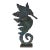 Late 20th Century Artist Made Brutalist Style Bronze Seahorse Sculpture For Sale