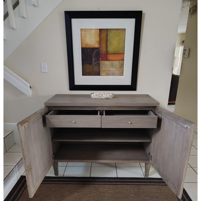 Gray Brownstone Furniture Solid Wood Entry Table For Sale - Image 8 of 9