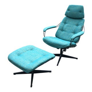 Vintage Mid Century Home Crest Wire Seating Set- 2 Pieces For Sale
