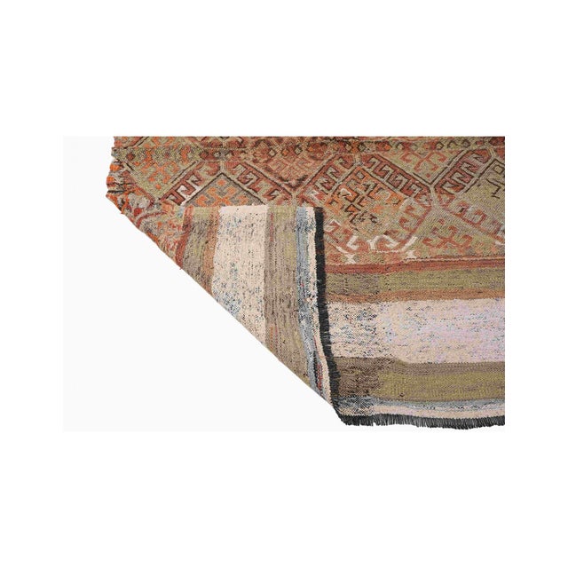 Embroidered Vintage Kilim Rug - 4`5″ X 5`1″ For Sale In Los Angeles - Image 6 of 6