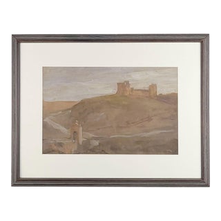 Pastel of Toledo, Spain, Circa 1900 For Sale