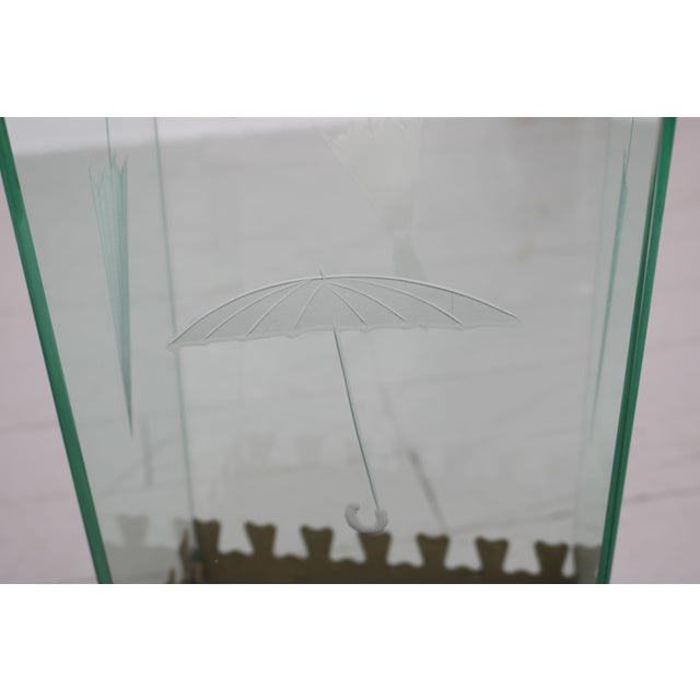 Gold Umbrella Stand from Cristal Art, Italy, 1950s For Sale - Image 8 of 15