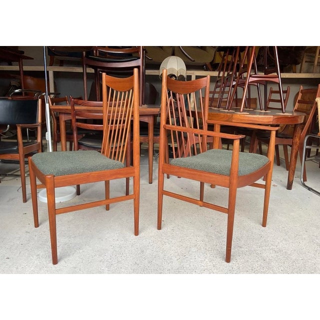 Vintage Danish Dining Chairs in Teak by Arne Vodder for Sibast, 1960, Set of 6 For Sale - Image 6 of 18