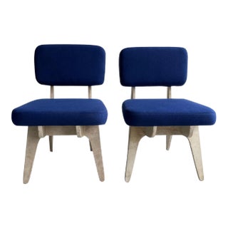 1980s Vintage Bent Plywood Accent Chairs - a Pair For Sale