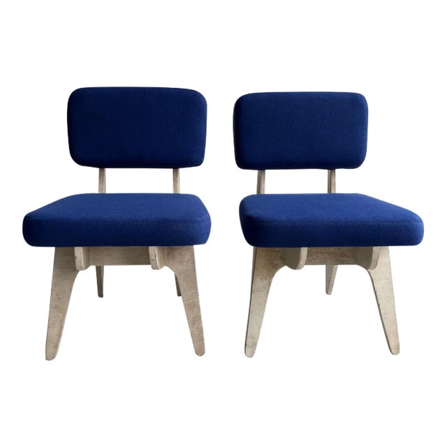 1980s Vintage Bent Plywood Accent Chairs - a Pair For Sale