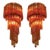 Venetian Wall Sconces in Murano, 1980s, Set of 2 For Sale