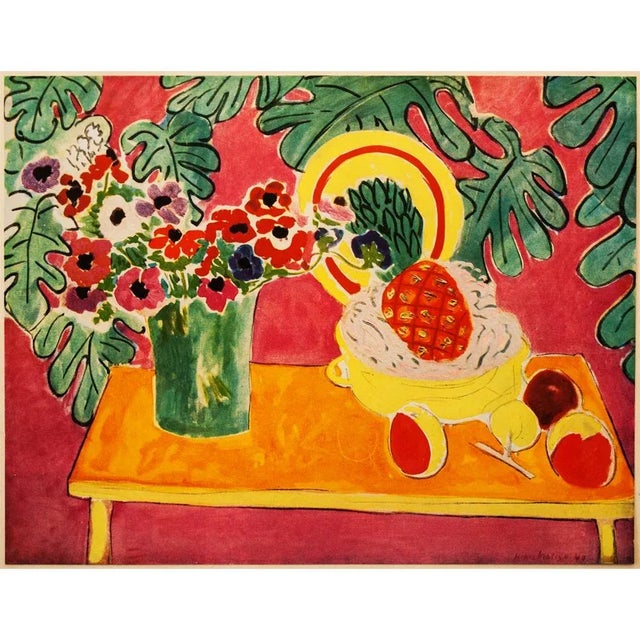 1940s After Henri Matisse "The Pineapple", First Edition Period Swiss Offset Lithograph For Sale In Dallas - Image 6 of 8