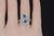 Certified Natural 1.40cts Diamond & Sapphire 18k Solid White Gold Filigree Cocktail Ring, Size 6.5 For Sale - Image 10 of 13