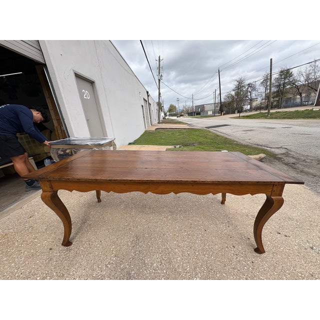 19th Century French Louis XV Style Walnut Table For Sale - Image 4 of 12