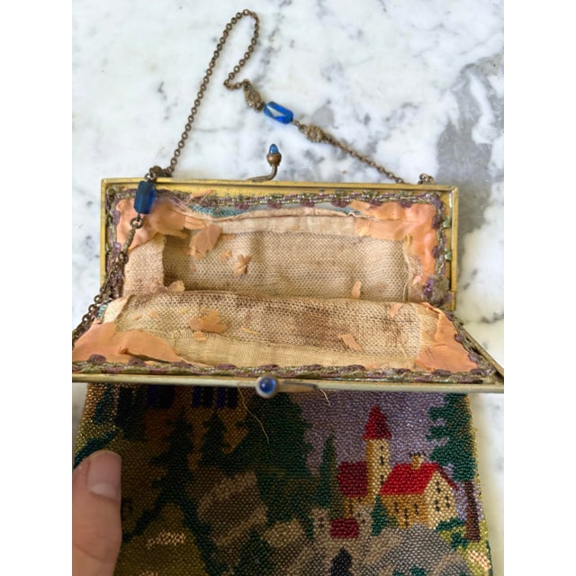 Late 19th Century Art Deco Antique Micro-Beaded Purse, Dating Back to the Late 19th Century. For Sale - Image 5 of 9