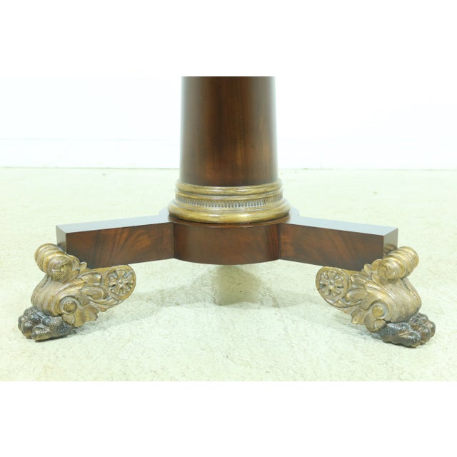 Brown Maitland Smith Round Marble Top Empire Style Center Table For Sale - Image 8 of 11