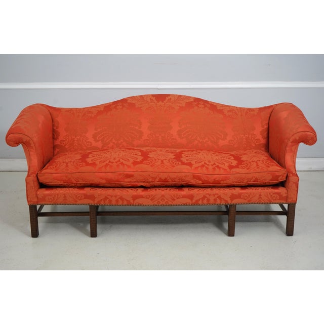 Age: Approx: 40 Years Old Details: Down Seat Cushion High Quality Construction Large Impressive Sofa Chippendale Style...