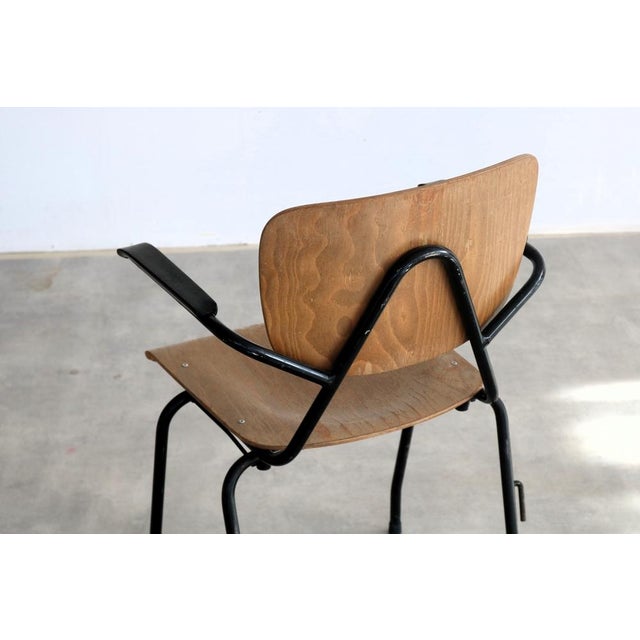 1960s Vintage Industrial Stackable School Chair, 1960s For Sale - Image 5 of 10