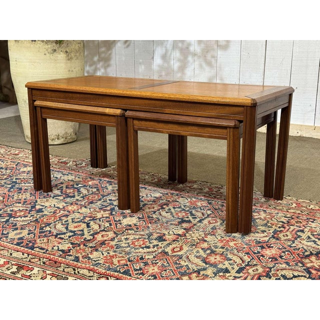 Vintage Nesting Teak Tables, 1970s, Set of 3 For Sale - Image 11 of 13