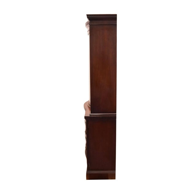 Drexel Furniture New Travis Court Collection Solid Mahogany Traditional Duncan Phyfe Style 49" Bow Front China Cabinet 317-3 For Sale - Image 10 of 13