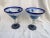 Blue El Palomar Hand Painted Hummingbird Print Margarita Glasses - Set of 2 For Sale - Image 8 of 8