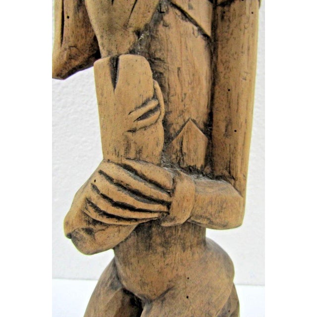 Antique African Hand-Carved Wooden Dogon Maternity Sculpture From Mali For Sale - Image 12 of 17