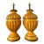 Vintage MCM Monumental Glazed Ceramic Lamps - A Pair For Sale