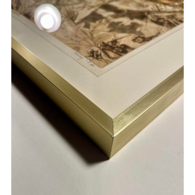 1976 Original Monoprint "What the Seasons Tear Off and Condemn" Signed, Framed For Sale In Los Angeles - Image 6 of 9