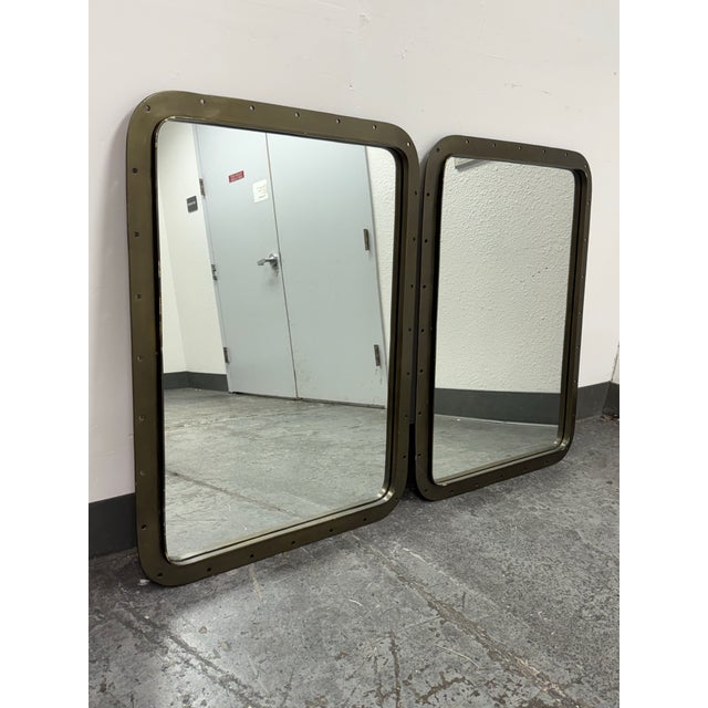 Industrial Restoration Hardware Teen Pierced Metal Wall Mirrors, Pair For Sale - Image 3 of 12