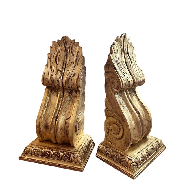 Pair of English Giltwood Wall Brackets For Sale - Image 9 of 14