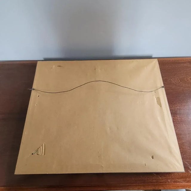 Vintage French Knot Crewel Embroidery Framed Peacock Bird For Sale - Image 4 of 4