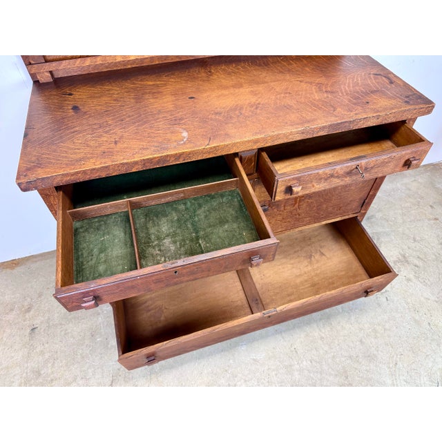 Brown Stickley Style Arts & Crafts Mission Oak Buffet / Sideboard by Standard Table Co. For Sale - Image 8 of 12