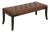 Safavieh Tufted Brown Leather Regency Window Bench For Sale