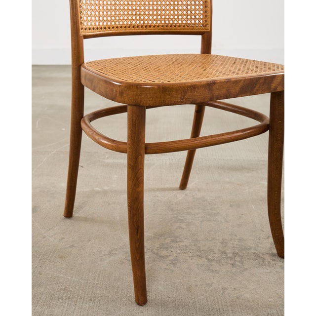 Set of Six Thonet Bentwood Prague Dining Chairs by Josef Hoffmann For Sale - Image 15 of 18