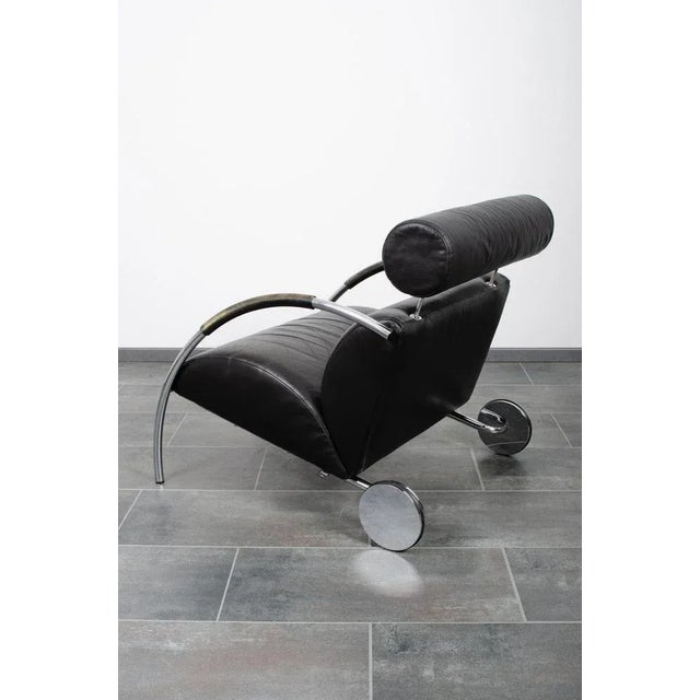1980s Black Leather Zyklus Armchair by Peter Maly for COR For Sale - Image 5 of 12