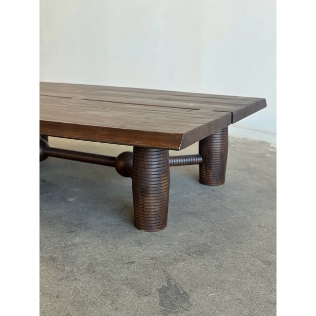 Contemporary Coffee Table in Reclaimed Pine For Sale - Image 4 of 10