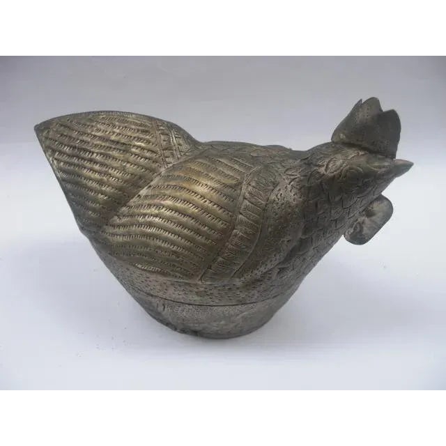 Early 20th Century Silver Betel Nut Rooster Container For Sale - Image 9 of 9