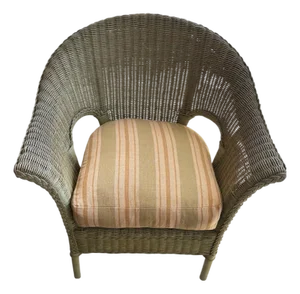 1930s Bar Harbor Wicker Chair in Original Painted Surface