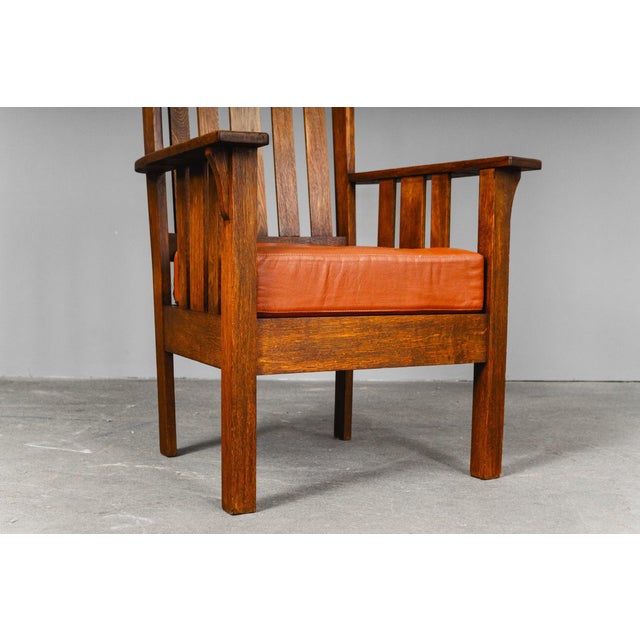 Art Nouveau Chair in Oak For Sale - Image 10 of 18