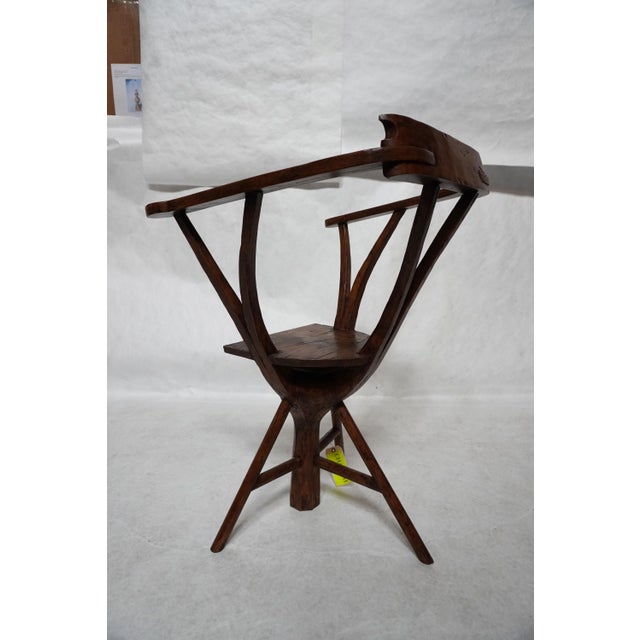 Late 19th Century Late 19th Century Primitive Welsh Wooden Chair For Sale - Image 5 of 16