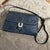 1980s Vintage Blue Leather French Shoulder Bag by Emanuel Ungaro For Sale - Image 9 of 17