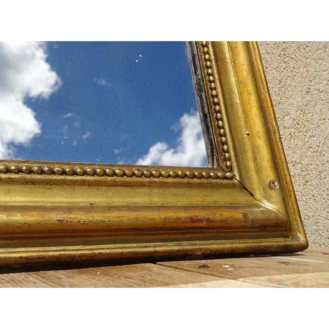 Louis Philippe Beech Gilt Mirror, 1850s For Sale - Image 6 of 16
