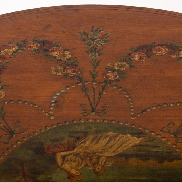 19th Century Georgian Demi Lune Games Console Table, 1800s For Sale - Image 12 of 18