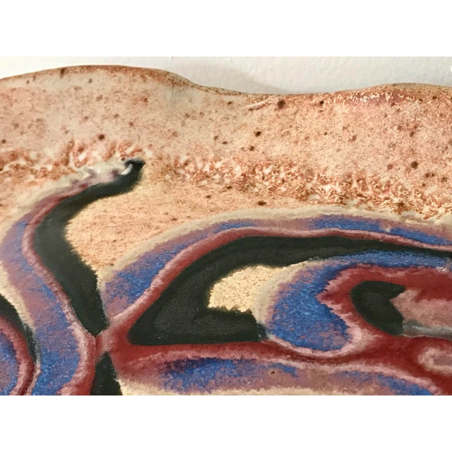 Tan 70’s California Studio Pottery Tray For Sale - Image 8 of 12