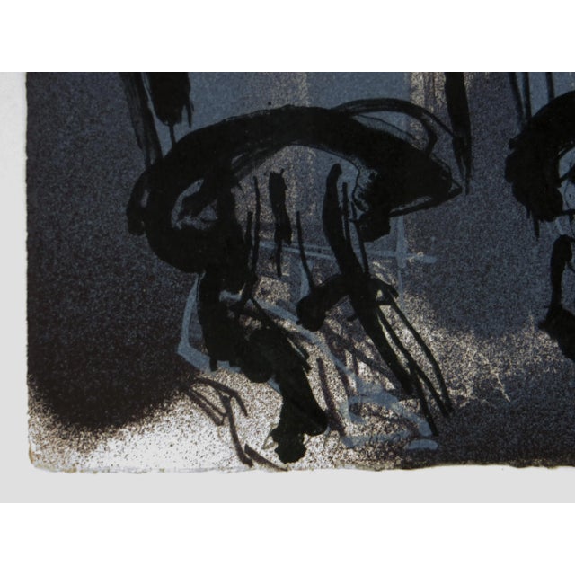 This lithograph is immediately identifiable as the work of Lester Johnson (1919-2010) . The print is titled “Frontal...