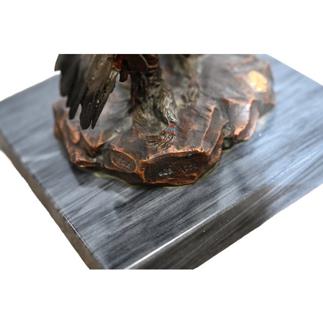 C. A. Pardell "Triumphant" (Chief Four Bears) Mixed Media Bronze Sculpture, Legends Studio For Sale - Image 10 of 10