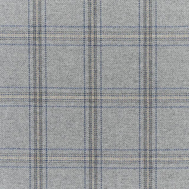 Blackburn Merino Plaid in grey is a traditional twill weave made of superfine lambswool yarns that are mÃ©lange spun for a...