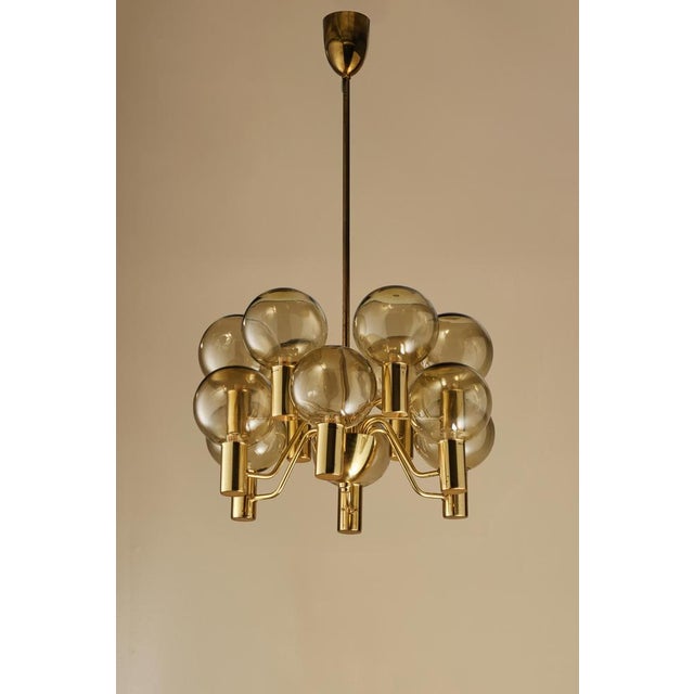 Gold T372/12 Patricia Chandeliers by Hans-Agne Jakobsson, 1960s, Set of 2 For Sale - Image 8 of 9