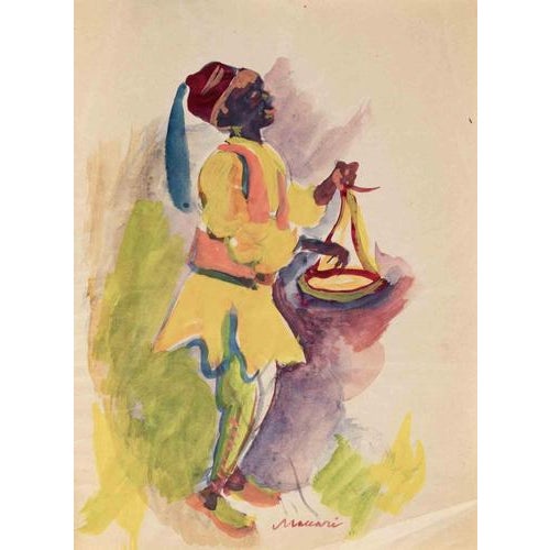 Watercolor on paper realized by Mino Maccari in 1930s. Hand signed lower right. Very good condition. This piece is...