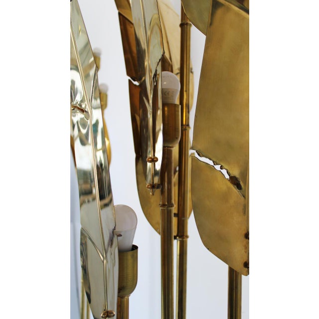 Palma Floor Lamp in Brass, 1970s For Sale - Image 4 of 16