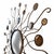 Mid-Century Modern Sculptural Metal Sunburst Mirror With Convex Center For Sale - Image 3 of 7